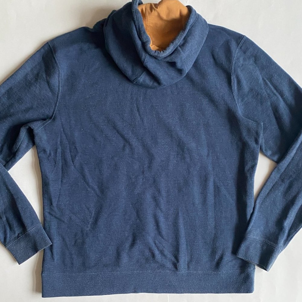 Marmot Logo Hoody Fleece Pullover Hoodie Sweatshirt Varsity Blue Heather L - Picture 3 of 4